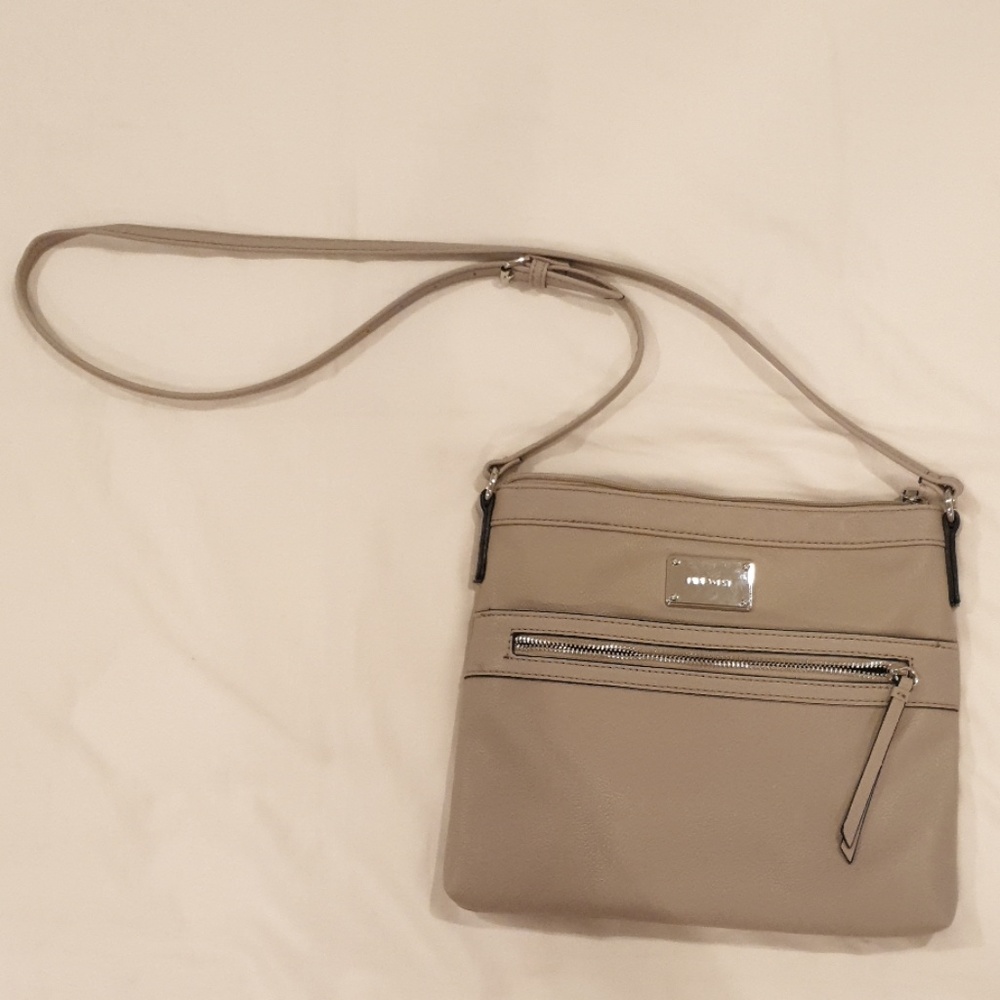 Pebble gray Purse nine west